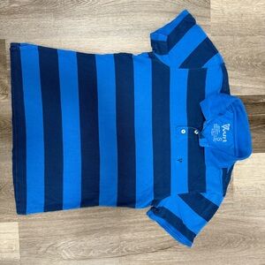 Vans Striped Kids Polo Shirt in Blue